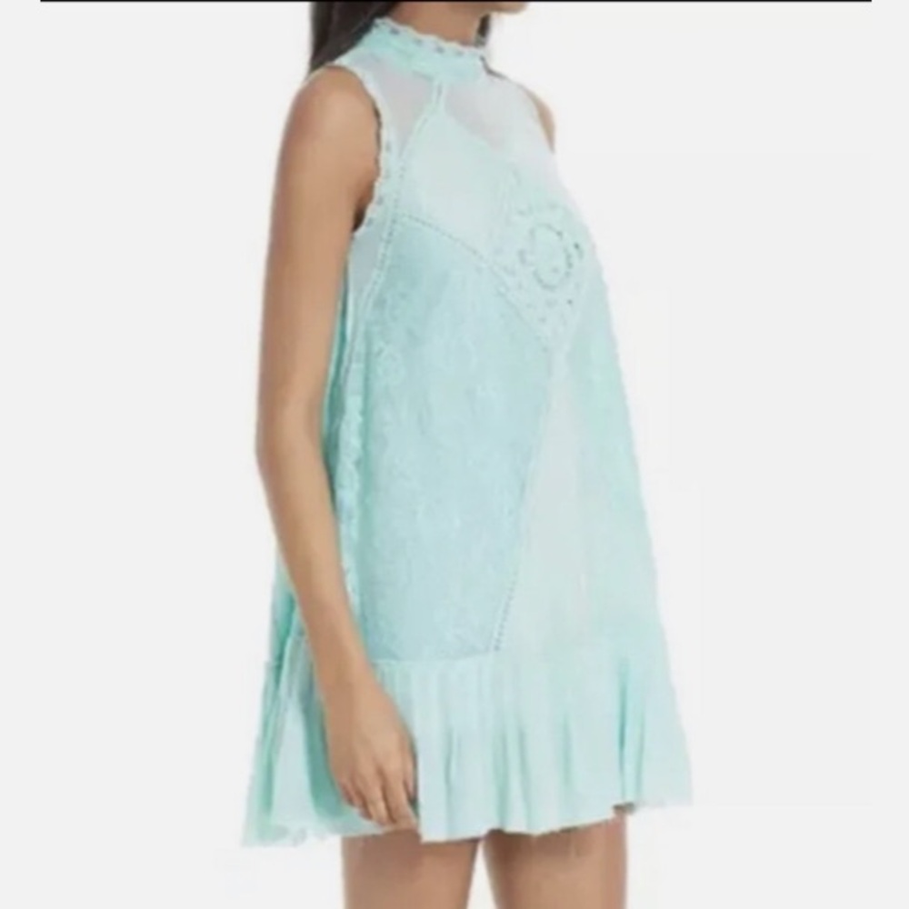 Free People Aqua lace dress - Picture 3 of 16